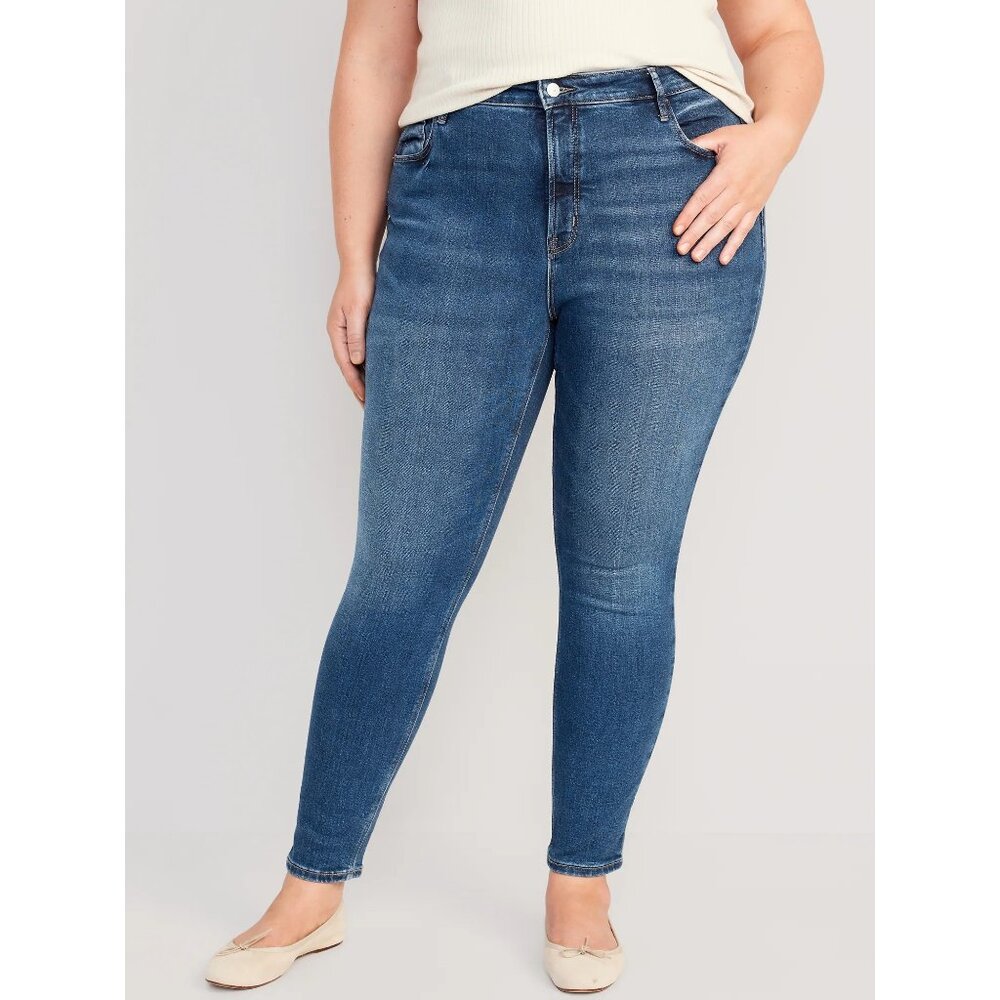 Old Navy Rockstar Super Skinny High Rise Womens Jeans Size 16 Dark Wash